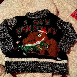 American Stitch Boys 3T Christmas Sweater Dinosaur